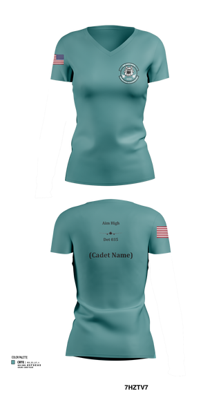 Womens Short Sleeve Vneck Shirt, Detachment 035, Air Force, Teamtime, Team time, sublimation, custom sports apparel, team uniforms, spirit wear, spiritwear, sports uniforms, custom shirts, team store, custom team store, fundraiser sports, apparel fundraiser