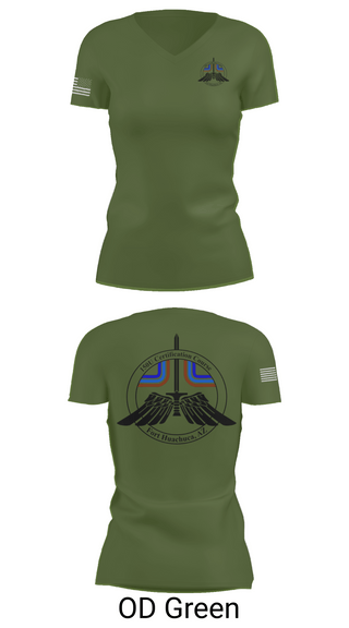 Womens Short Sleeve Vneck Shirt, 2-13th AVN REGT, 150U Certification Course, , Teamtime, Team time, sublimation, custom sports apparel, team uniforms, spirit wear, spiritwear, sports uniforms, custom shirts, team store, custom team store, fundraiser sports, apparel fundraiser