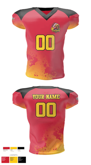 Football Jersey, CTX Chiefs, Football, Teamtime, Team time, sublimation, custom sports apparel, team uniforms, spirit wear, spiritwear, sports uniforms, custom shirts, team store, custom team store, fundraiser sports, apparel fundraiser