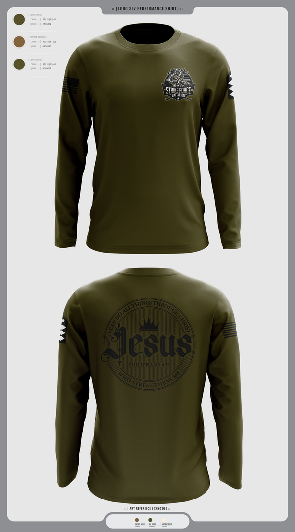 Long Sleeve Performance Shirt, Strike force Battalion, Army, Teamtime, Team time, sublimation, custom sports apparel, team uniforms, spirit wear, spiritwear, sports uniforms, custom shirts, team store, custom team store, fundraiser sports, apparel fundraiser