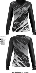 wildcats 63841224 Women's Long Sleeve V-neck Shirt - 1