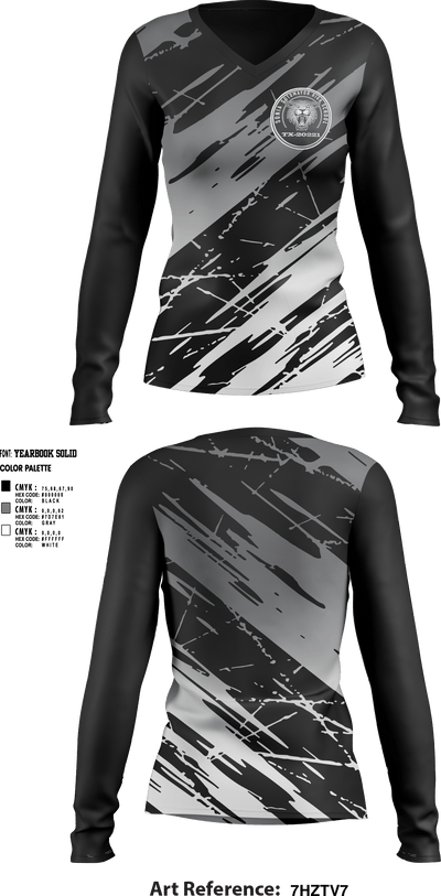 wildcats 63841224 Women's Long Sleeve V-neck Shirt - 1