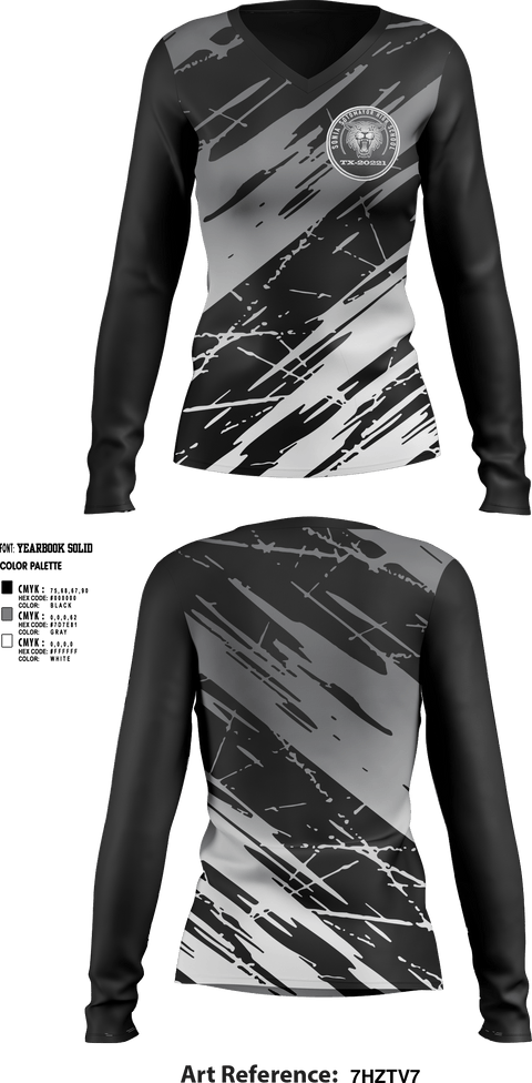 Womens Long Sleeve Vneck Shirt, wildcats, , Teamtime, Team time, sublimation, custom sports apparel, team uniforms, spirit wear, spiritwear, sports uniforms, custom shirts, team store, custom team store, fundraiser sports, apparel fundraiser