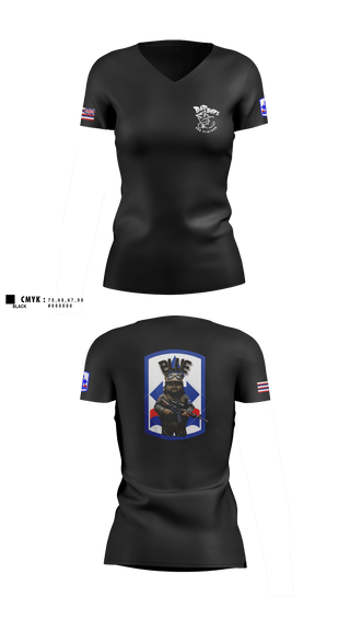 Womens Short Sleeve Vneck Shirt, 3RD PLT BAD BOYS3RD PLT BAD BOYS 899719921-299 DismountBlue EwokDismount sabersBlue Ewok, Army, Teamtime, Team time, sublimation, custom sports apparel, team uniforms, spirit wear, spiritwear, sports uniforms, custom shirts, team store, custom team store, fundraiser sports, apparel fundraiser