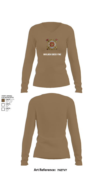 Boulder creek fire 92680239 Women's Long Sleeve V-neck Shirt - 2