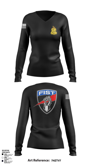 Womens Long Sleeve Vneck Shirt, 1-200 Infantry, National Guard, Teamtime, Team time, sublimation, custom sports apparel, team uniforms, spirit wear, spiritwear, sports uniforms, custom shirts, team store, custom team store, fundraiser sports, apparel fundraiser