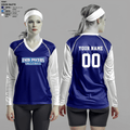 Enid Pacers 85740247 Women's Long Sleeve V-neck Shirt - 2