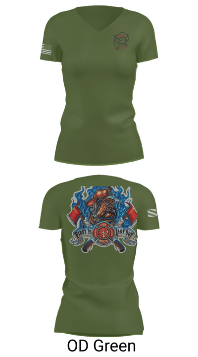 Golden Fire Dept. 85481633 Women's Short Sleeve V-neck Shirt - 48
