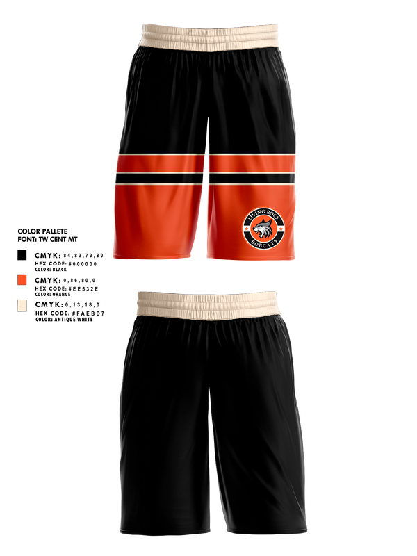 Mens Basketball Shorts, Bobcats, Men's Basketball, Teamtime, Team time, sublimation, custom sports apparel, team uniforms, spirit wear, spiritwear, sports uniforms, custom shirts, team store, custom team store, fundraiser sports, apparel fundraiser
