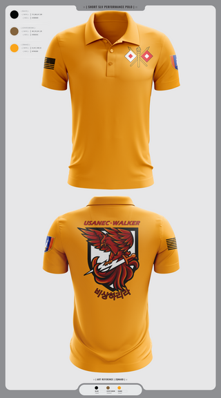 Short Sleeve Performance Polo, USANEC-WALKER, Army, Teamtime, Team time, sublimation, custom sports apparel, team uniforms, spirit wear, spiritwear, sports uniforms, custom shirts, team store, custom team store, fundraiser sports, apparel fundraiser