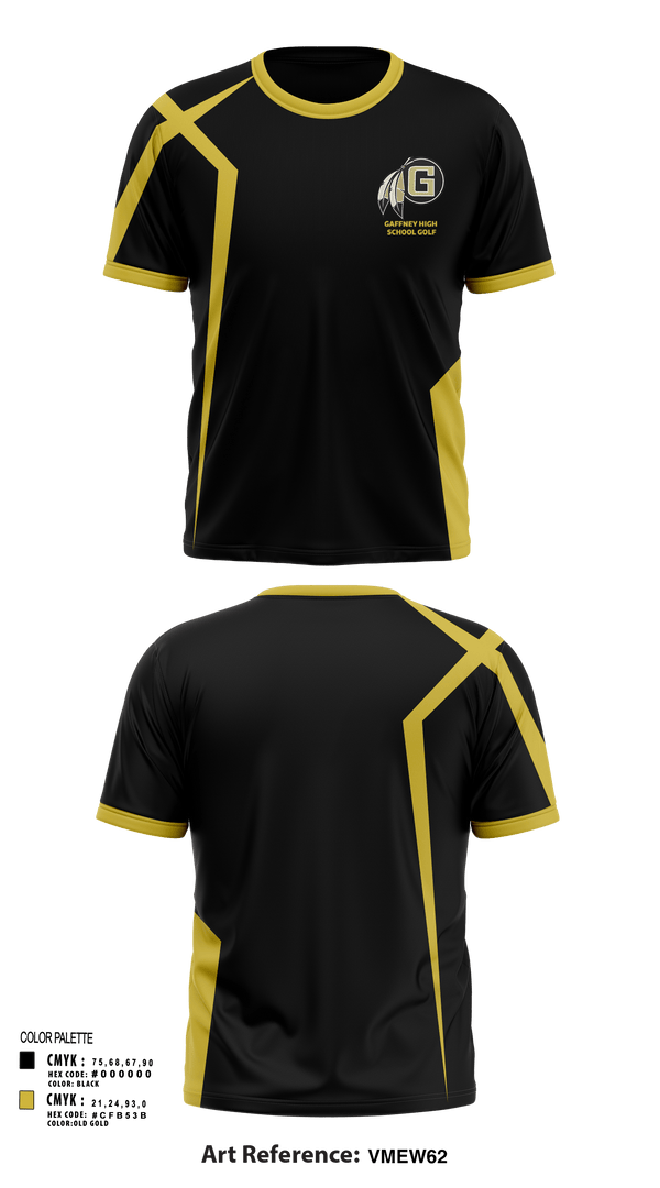 Short Sleeve Performance Shirt, Gaffney High School Golf, Golf, Teamtime, Team time, sublimation, custom sports apparel, team uniforms, spirit wear, spiritwear, sports uniforms, custom shirts, team store, custom team store, fundraiser sports, apparel fundraiser