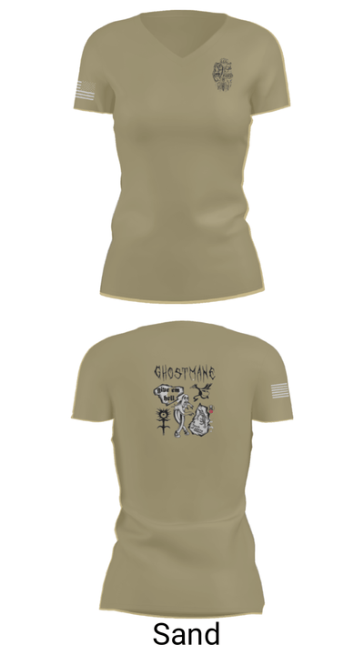 Ceremonial Platoon 73521546 Women's Short Sleeve V-neck Shirt - 88