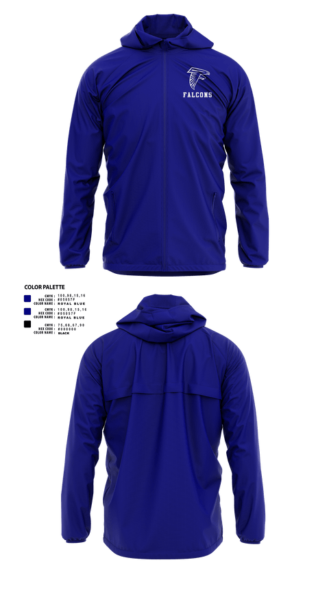 Windbreaker, Falcons, Men's Basketball, Teamtime, Team time, sublimation, custom sports apparel, team uniforms, spirit wear, spiritwear, sports uniforms, custom shirts, team store, custom team store, fundraiser sports, apparel fundraiser