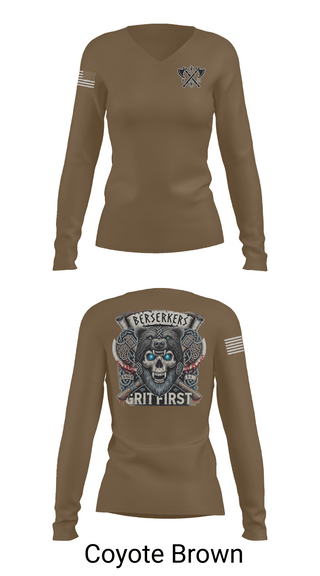 Womens Long Sleeve Vneck Shirt, Baker 3-509th 3rd Plt 1st squad, Army, Teamtime, Team time, sublimation, custom sports apparel, team uniforms, spirit wear, spiritwear, sports uniforms, custom shirts, team store, custom team store, fundraiser sports, apparel fundraiser