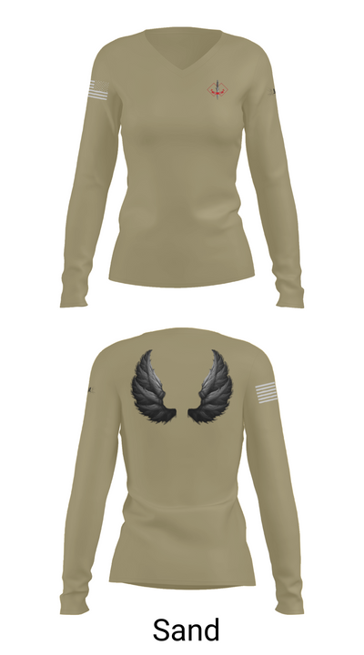 WarriorPrep 14749661 Women's Long Sleeve V-neck Shirt - 92