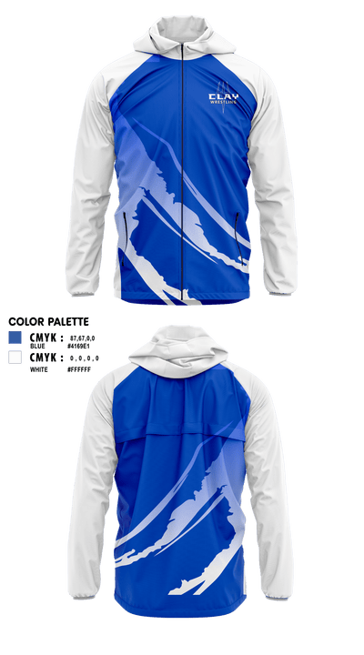 Clay High School Wrestling 75209698 Windbreaker - 1