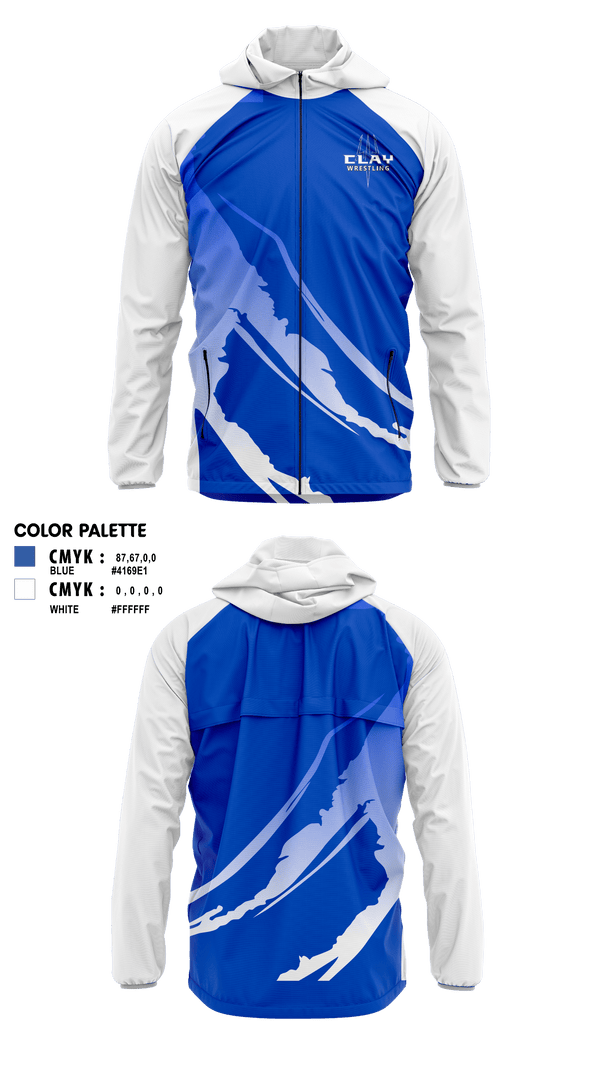Windbreaker, Clay High School Wrestling, Wrestling, Teamtime, Team time, sublimation, custom sports apparel, team uniforms, spirit wear, spiritwear, sports uniforms, custom shirts, team store, custom team store, fundraiser sports, apparel fundraiser