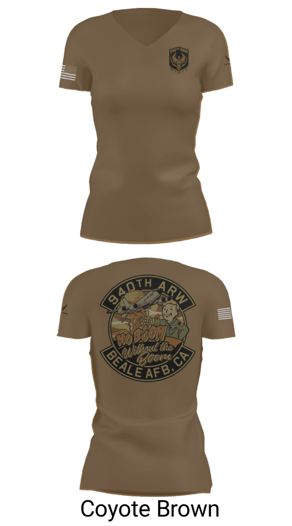 Women's Short Sleeve Vneck Shirt, 940 Air Refueling Wing, , Teamtime, Team time, sublimation, custom sports apparel, team uniforms, spirit wear, spiritwear, sports uniforms, custom shirts, team store, custom team store, fundraiser sports, apparel fundraiser