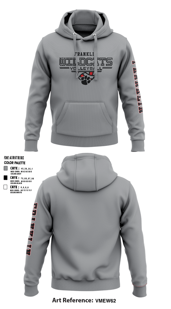 Hoodie, Franklin Senior High School Volleyball, Women's Volleyball, Teamtime, Team time, sublimation, custom sports apparel, team uniforms, spirit wear, spiritwear, sports uniforms, custom shirts, team store, custom team store, fundraiser sports, apparel fundraiser