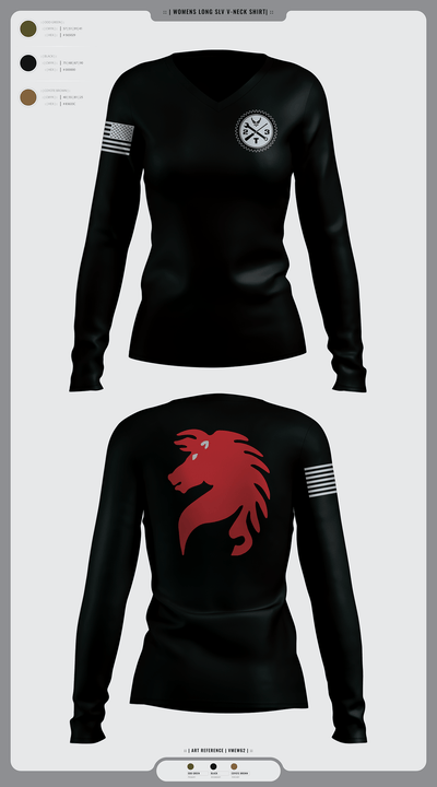 819 RHS 13886596 Women's Long Sleeve V-neck Shirt - 2