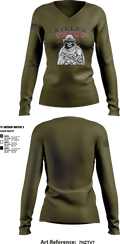 3/2CR Killer Troop 6220684 Women's Long Sleeve V-neck Shirt - 3