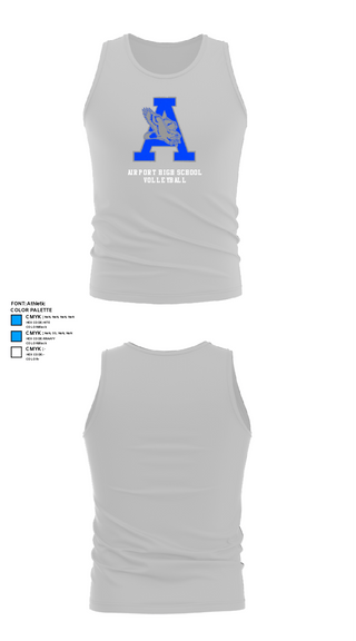 Tank Top, Airport High School Volleyball, Women's Volleyball, Teamtime, Team time, sublimation, custom sports apparel, team uniforms, spirit wear, spiritwear, sports uniforms, custom shirts, team store, custom team store, fundraiser sports, apparel fundraiser