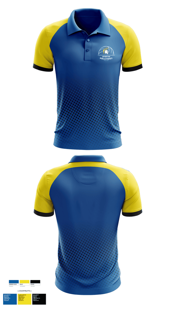 Short Sleeve Performance Polo, Spartans, Women's Volleyball, Teamtime, Team time, sublimation, custom sports apparel, team uniforms, spirit wear, spiritwear, sports uniforms, custom shirts, team store, custom team store, fundraiser sports, apparel fundraiser
