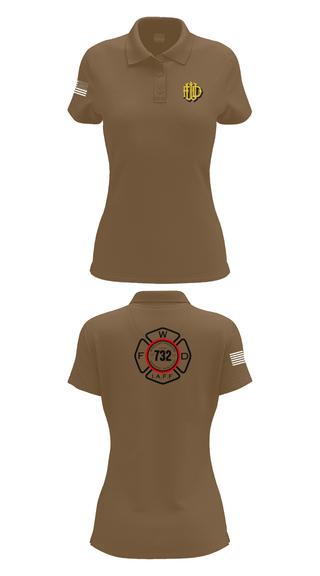 Womens Short Sleeve Performance Polo, Woonsocket, Fire Department, Teamtime, Team time, sublimation, custom sports apparel, team uniforms, spirit wear, spiritwear, sports uniforms, custom shirts, team store, custom team store, fundraiser sports, apparel fundraiser