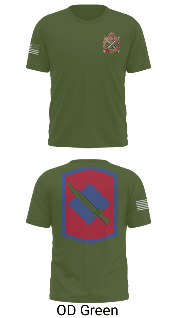 Old School Cotton Feel Shirt, Fox Company 39th BSB (FA FSC), National Guard, Teamtime, Team time, sublimation, custom sports apparel, team uniforms, spirit wear, spiritwear, sports uniforms, custom shirts, team store, custom team store, fundraiser sports, apparel fundraiser