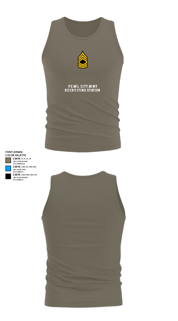Tank Top, Pearl City Army Recruiting Station, Army, Teamtime, Team time, sublimation, custom sports apparel, team uniforms, spirit wear, spiritwear, sports uniforms, custom shirts, team store, custom team store, fundraiser sports, apparel fundraiser