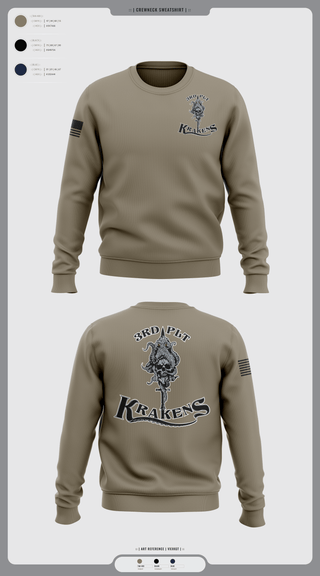 Crew Neck Sweatshirt, 3RD PLT95TH CBRN3rd plt, Army, Teamtime, Team time, sublimation, custom sports apparel, team uniforms, spirit wear, spiritwear, sports uniforms, custom shirts, team store, custom team store, fundraiser sports, apparel fundraiser