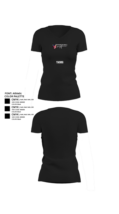 Yasog 23653280 Women's Short Sleeve V-neck Shirt - 24