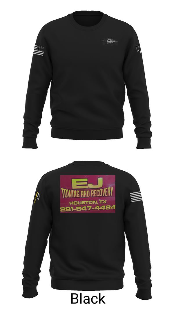 Crew Neck Sweatshirt, EJ TOWING AND RECOVERY, , Teamtime, Team time, sublimation, custom sports apparel, team uniforms, spirit wear, spiritwear, sports uniforms, custom shirts, team store, custom team store, fundraiser sports, apparel fundraiser
