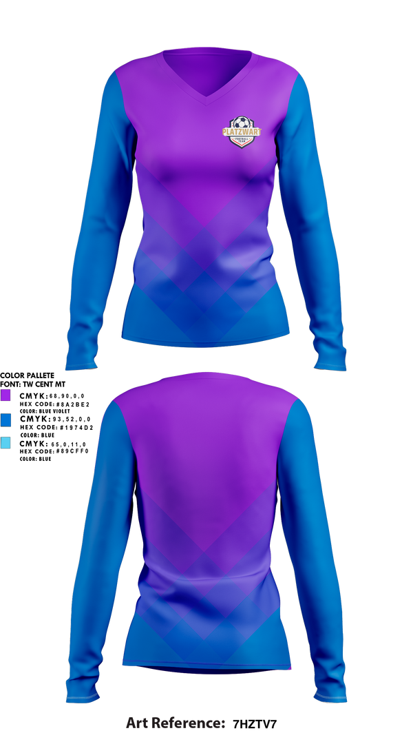 Womens Long Sleeve Vneck Shirt, Team Platzwart, Men's Soccer, Teamtime, Team time, sublimation, custom sports apparel, team uniforms, spirit wear, spiritwear, sports uniforms, custom shirts, team store, custom team store, fundraiser sports, apparel fundraiser
