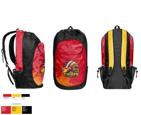 Gear Bag, CTX Chiefs, Football, Teamtime, Team time, sublimation, custom sports apparel, team uniforms, spirit wear, spiritwear, sports uniforms, custom shirts, team store, custom team store, fundraiser sports, apparel fundraiser