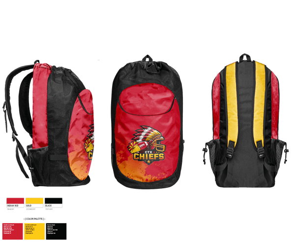 Gear Bag, CTX Chiefs, Football, Teamtime, Team time, sublimation, custom sports apparel, team uniforms, spirit wear, spiritwear, sports uniforms, custom shirts, team store, custom team store, fundraiser sports, apparel fundraiser