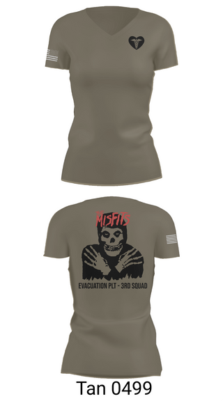 Womens Short Sleeve Vneck Shirt, 3rd squad, Army, Teamtime, Team time, sublimation, custom sports apparel, team uniforms, spirit wear, spiritwear, sports uniforms, custom shirts, team store, custom team store, fundraiser sports, apparel fundraiser