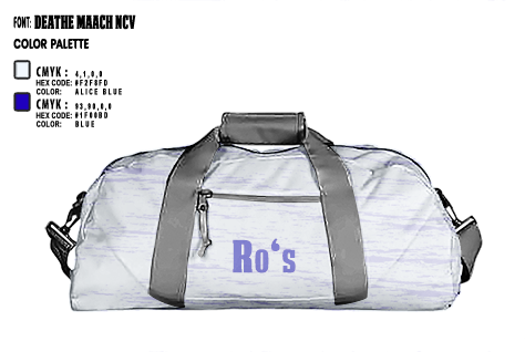 Duffle Bag, Ro‘s, , Teamtime, Team time, sublimation, custom sports apparel, team uniforms, spirit wear, spiritwear, sports uniforms, custom shirts, team store, custom team store, fundraiser sports, apparel fundraiser