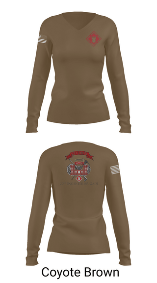 Womens Long Sleeve Vneck Shirt, 264 EN CO, Army, Teamtime, Team time, sublimation, custom sports apparel, team uniforms, spirit wear, spiritwear, sports uniforms, custom shirts, team store, custom team store, fundraiser sports, apparel fundraiser