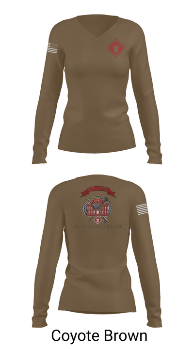 264 EN CO 72405798 Women's Long Sleeve V-neck Shirt - 17