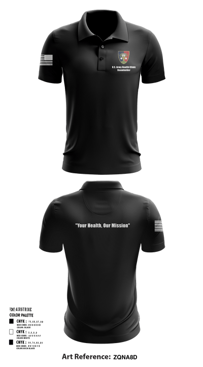 U.S. Army Health Clinic - Baumholder 42265508 Short Sleeve Performance Polo - 134