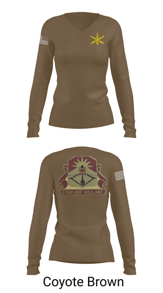 Womens Long Sleeve Vneck Shirt, BTRY-B 1/188th, National Guard, Teamtime, Team time, sublimation, custom sports apparel, team uniforms, spirit wear, spiritwear, sports uniforms, custom shirts, team store, custom team store, fundraiser sports, apparel fundraiser