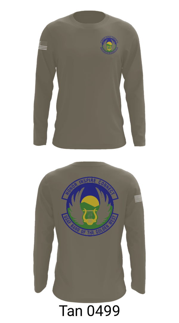 Long Sleeve Performance Shirt, USAF Band of the Golden West, , Teamtime, Team time, sublimation, custom sports apparel, team uniforms, spirit wear, spiritwear, sports uniforms, custom shirts, team store, custom team store, fundraiser sports, apparel fundraiser