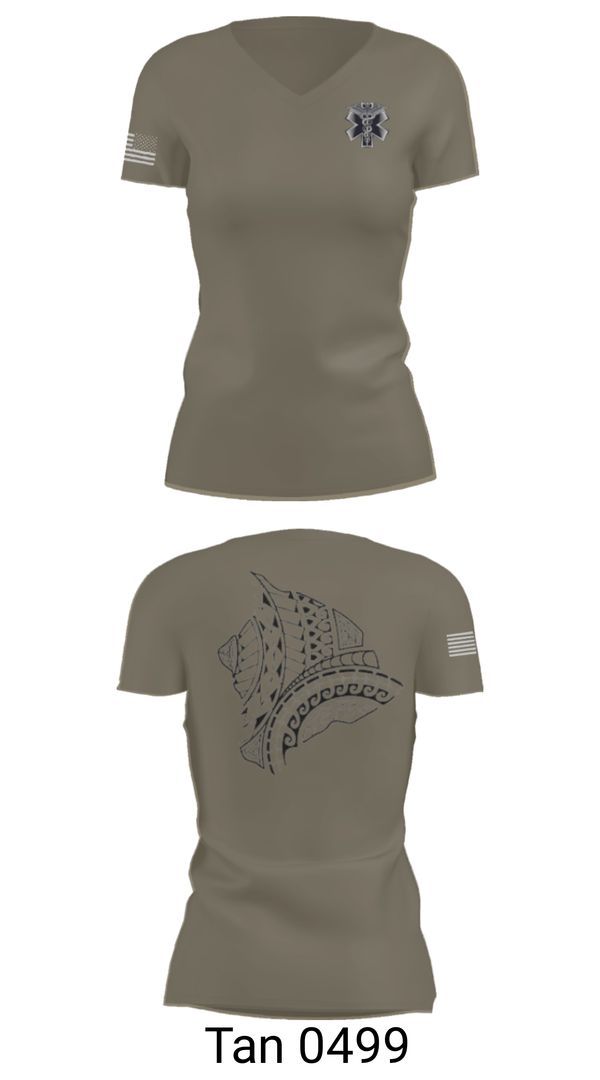 Women's Short Sleeve Vneck Shirt, MEDICS, National Guard, Teamtime, Team time, sublimation, custom sports apparel, team uniforms, spirit wear, spiritwear, sports uniforms, custom shirts, team store, custom team store, fundraiser sports, apparel fundraiser