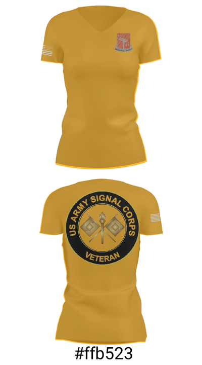 440th Signal Brigade 93602723 Women's Short Sleeve V-neck Shirt - 4
