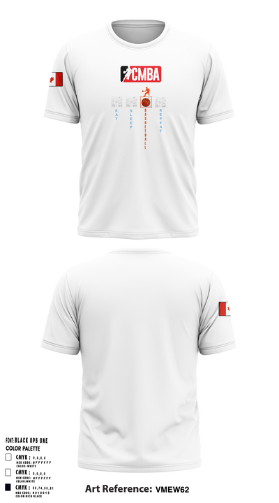 Calgary Minor Basketball Association 64914788 Short Sleeve Performance Shirt - 16