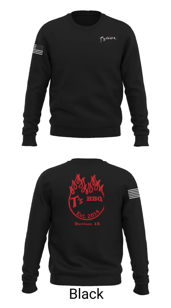 Crew Neck Sweatshirt, T’s BBQ, , Teamtime, Team time, sublimation, custom sports apparel, team uniforms, spirit wear, spiritwear, sports uniforms, custom shirts, team store, custom team store, fundraiser sports, apparel fundraiser