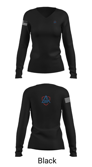Womens Long Sleeve Vneck Shirt, Gia Insurance, , Teamtime, Team time, sublimation, custom sports apparel, team uniforms, spirit wear, spiritwear, sports uniforms, custom shirts, team store, custom team store, fundraiser sports, apparel fundraiser