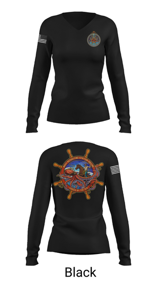 Womens Long Sleeve Vneck Shirt, Navy Recruiting, , Teamtime, Team time, sublimation, custom sports apparel, team uniforms, spirit wear, spiritwear, sports uniforms, custom shirts, team store, custom team store, fundraiser sports, apparel fundraiser