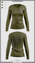 Strike force Battalion 17678109 Women's Long Sleeve V-neck Shirt - 1